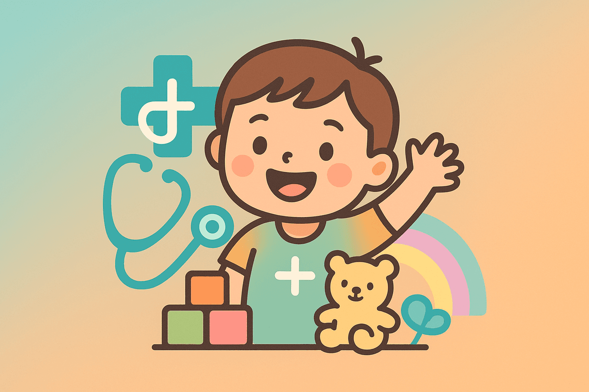 Pédiatre avec un enfant patient